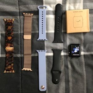Apple Watch with 4 bands